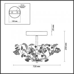 Потолочная люстра Odeon Light Oxonia  - 2